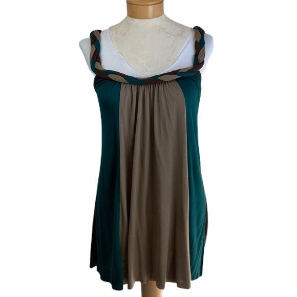 Ion Tank with Braided Straps Green and Taupe L - Picture 1 of 6